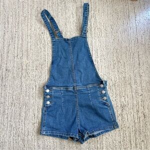 Free People Women's Blue Navy Dungarees-overalls